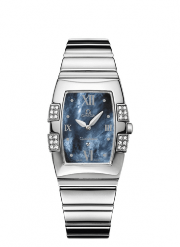 Omega Constellation Quadrella Quartz 25 Stainless Steel / Blue MOP 1586.72.00 Omega Constellation Quadrella Quartz 25 Stainless Steel / Blue MOP 1586.72.00