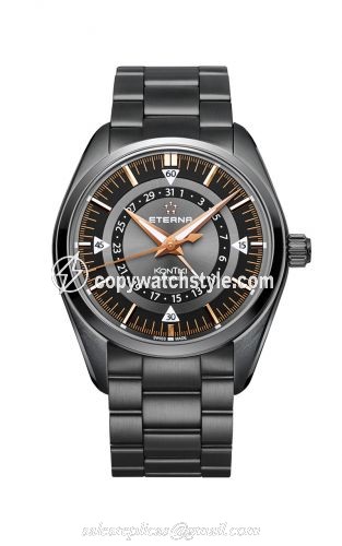 Eterna KonTiki Four-Hands Full Black / Bracelet 1598.33.41.1722 Eterna KonTiki Four-Hands Full Black / Bracelet 1598.33.41.1722