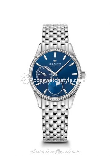 Zenith Elite Ultra Thin Lady Moonphase Blue / Diamond / Bracelet 16.2310.692/51.M2310 Zenith Elite Ultra Thin Lady Moonphase Blue / Diamond / Bracelet 16.2310.692/51.M2310