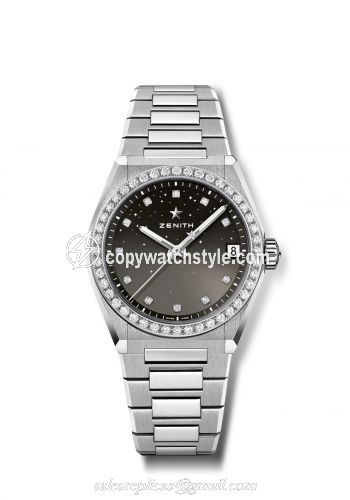 Zenith Defy Midnight Stainless Steel / Diamond / Grey 16.9200.670/02.MI001