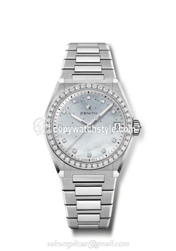 Zenith Defy Midnight Stainless Steel / Diamond / MOP 16.9200.670.03.mi001