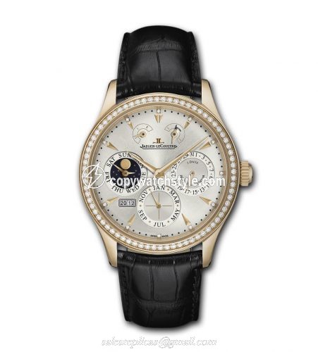 Jaeger-LeCoultre Master Eight Days Perpetual Pink Gold Diamond 1612403 Jaeger-LeCoultre Master Eight Days Perpetual Pink Gold Diamond 1612403