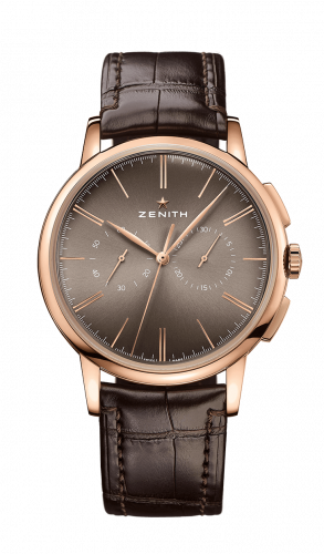 Zenith Elite Chronograph Classic Rose Gold / Grey / Alligator 18.2270.4069/18.C498 Zenith Elite Chronograph Classic Rose Gold / Grey / Alligator 18.2270.4069/18.C498