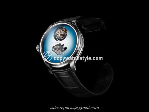 H. Moser & Cie Endeavour Cylindrical Tourbillon MB&F Ice Blue 1810-1205 H. Moser & Cie Endeavour Cylindrical Tourbillon MB&F Ice Blue 1810-1205
