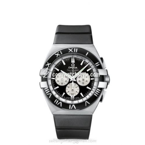 Omega Constellation Co-Axial 41 Chronograph Double Eagle Stainless Steel / Black / Rubber 1819.51.91 Omega Constellation Co-Axial 41 Chronograph Double Eagle Stainless Steel / Black / Rubber 1819.51.91