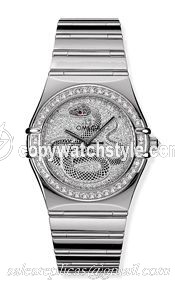 Omega Constellation Automatic 35.5 '95 White Gold / Year of the Snake 1900.40.51