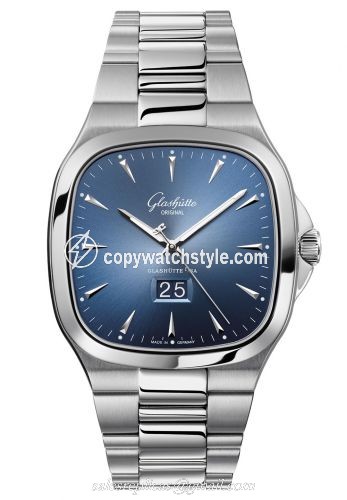 Glashutte Original Seventies Panorama Date Blue / Bracelet 2-39-47-13-12-14 Glashutte Original Seventies Panorama Date Blue / Bracelet 2-39-47-13-12-14