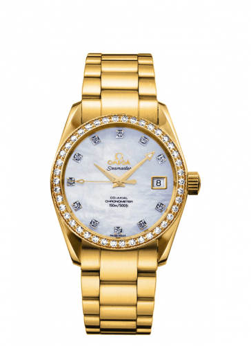 Omega Seamaster Aqua Terra 150M Co-Axial 36.2 Red Gold / Yellow Gold / Diamond / MOP / Bracelet 2009.75.00 Omega Seamaster Aqua Terra 150M Co-Axial 36.2 Red Gold / Yellow Gold / Diamond / MOP / Bracelet 2009.75.00