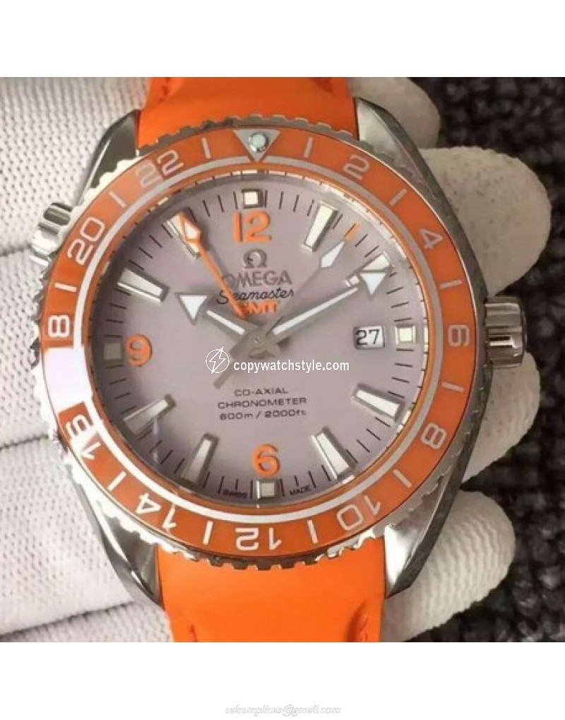 Omega Seamaster Planet Ocean GMT World Premiers Stainless Steel Gray Omega Seamaster Planet Ocean GMT World Premiers Stainless Steel Gray