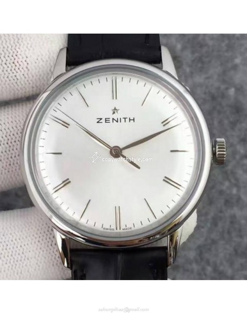 Zenith Elite 6150 03.2270.6150/01.C493 Stainless Steel White Zenith Elite 6150 03.2270.6150/01.C493 Stainless Steel White