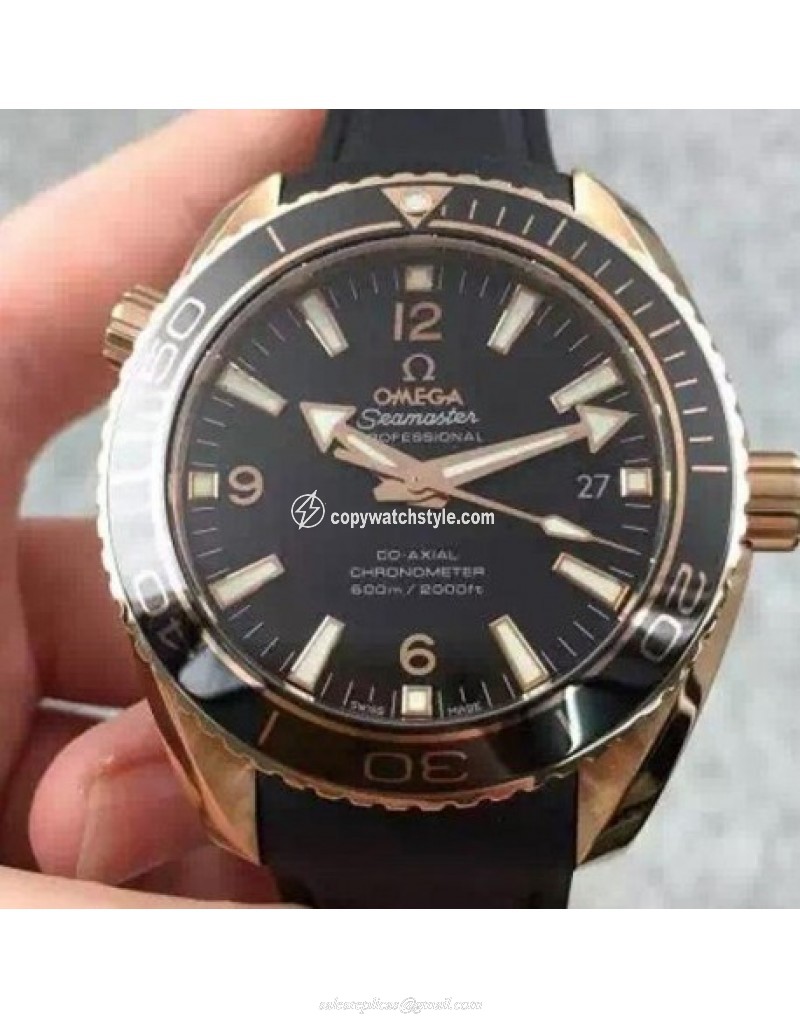 Omega Planet Ocean Professional 45MM Rose Gold Black 