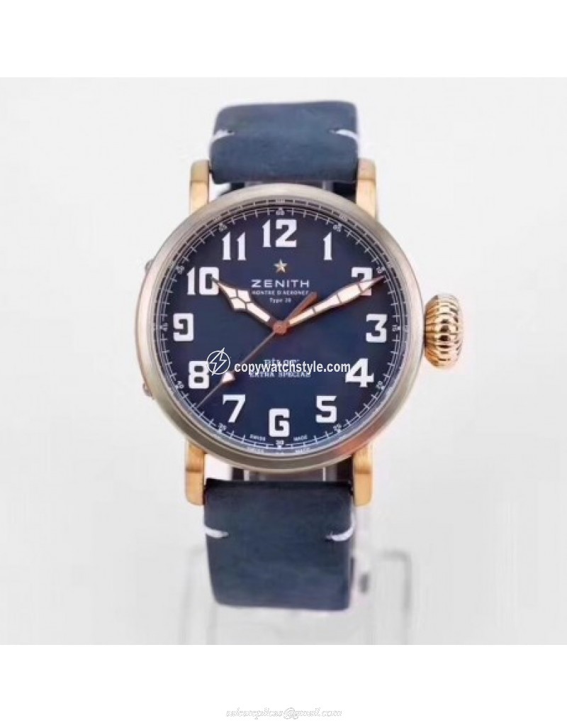 Zenith Pilot Type 20 Extra Special 29.2430.679.21.C753 XF Bronze Blue Zenith Pilot Type 20 Extra Special 29.2430.679.21.C753 XF Bronze Blue