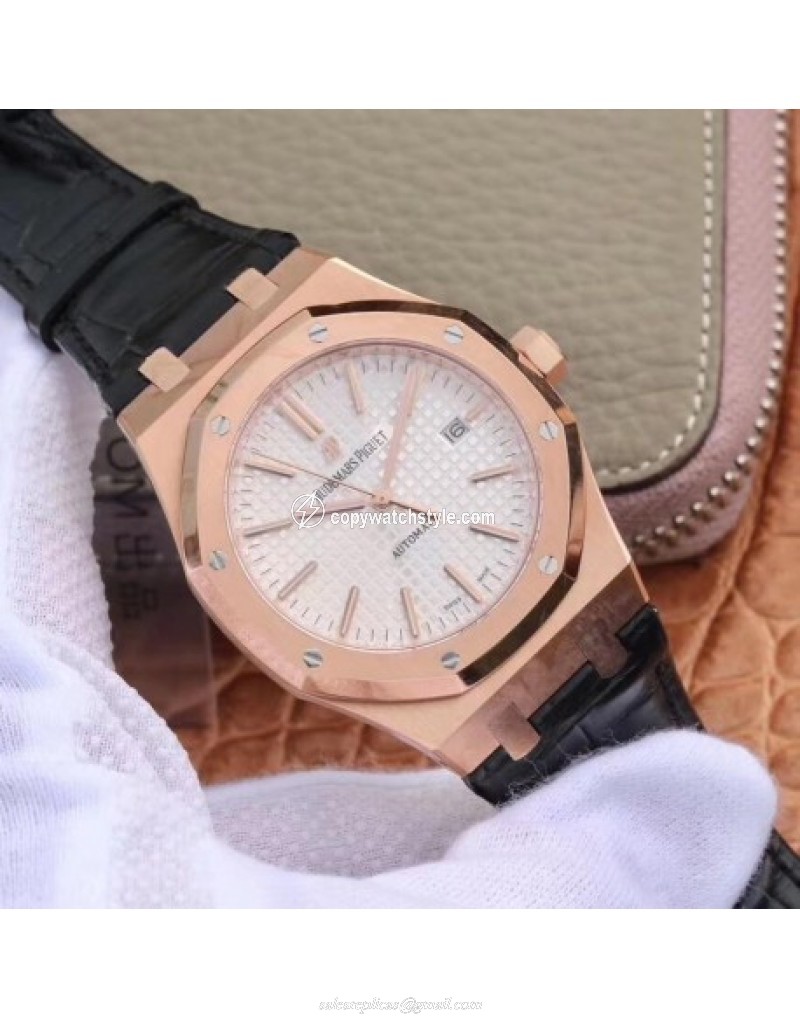 Audemars Piguet Royal Oak 15400 OM Rose Gold Silver Audemars Piguet Royal Oak 15400 OM Rose Gold Silver