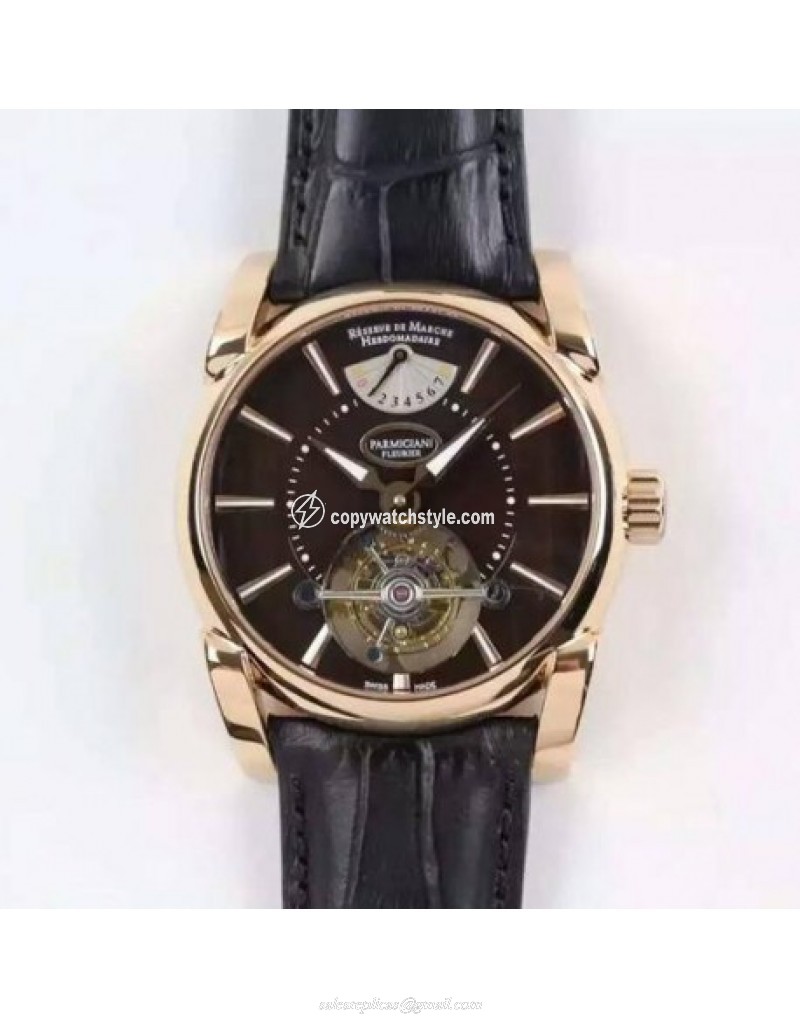 Parmigiani Fleurier Tonda Tourbillon Rose Gold Brown 