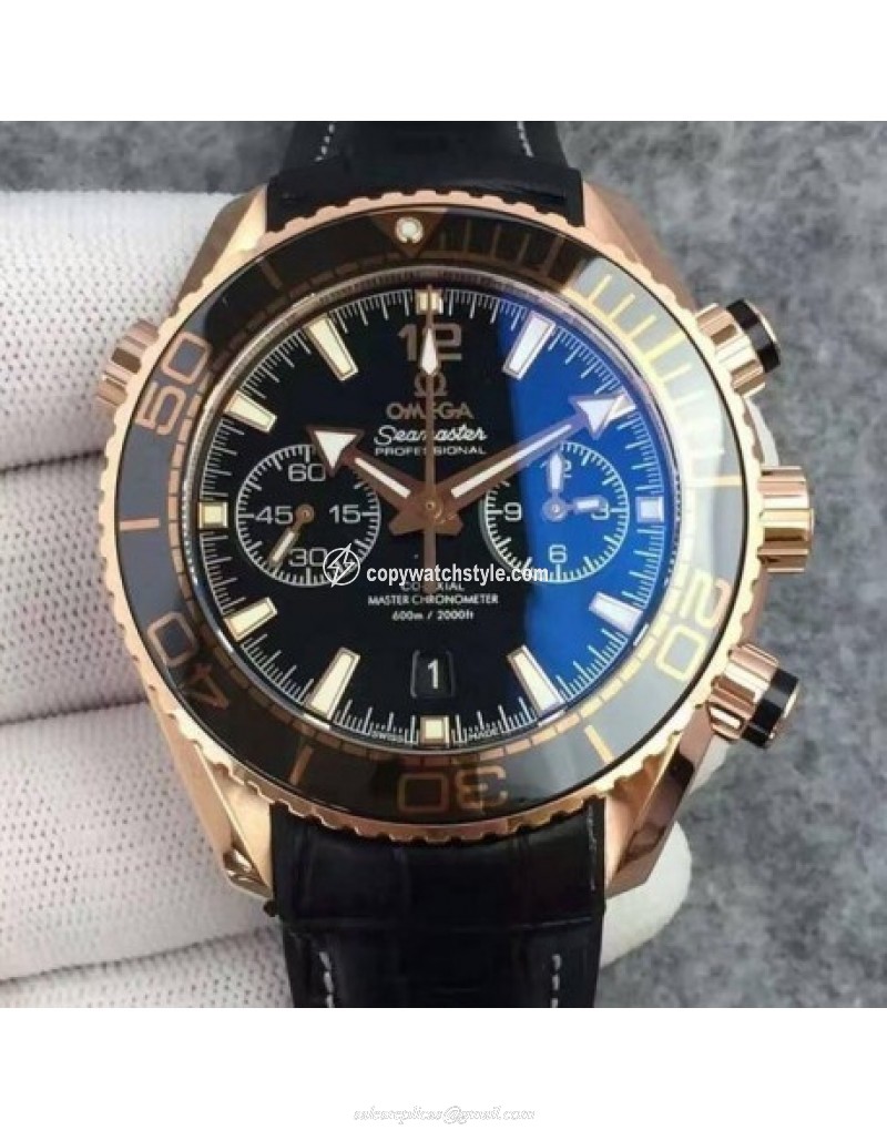 Omega Seamaster Planet Ocean 600M Chronograph Rose Gold Black Omega Seamaster Planet Ocean 600M Chronograph Rose Gold Black