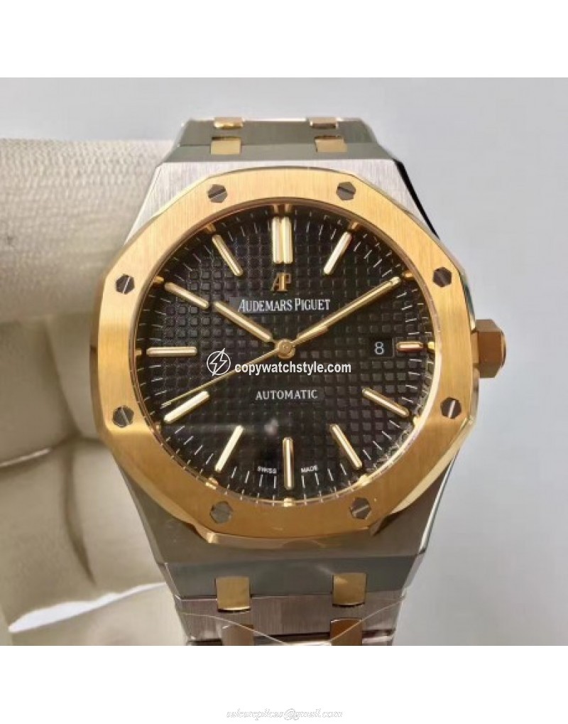 Audemars Piguet Royal Oak 15400 JF Stainless Steel & Yellow Gold Black 