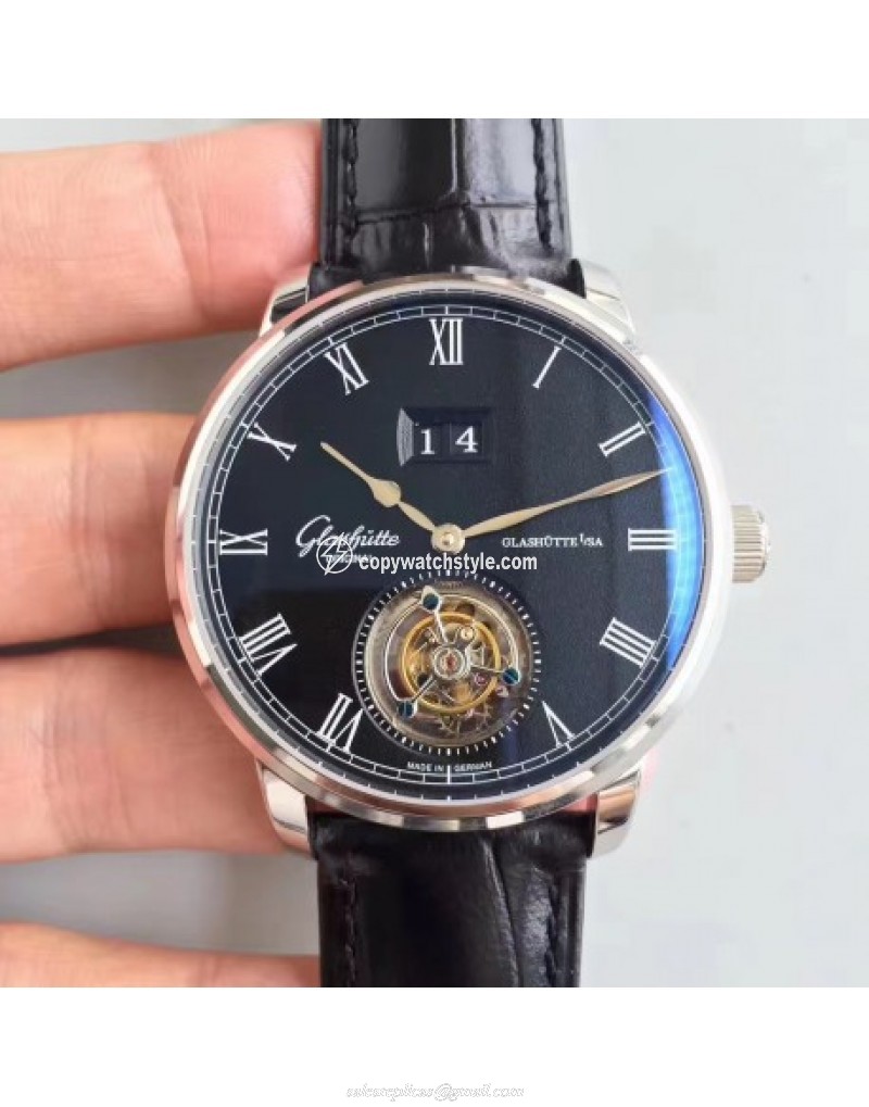 Glashutte Original Senator Excellence Tourbillon 1-94-03-04-04-04 Noob Stainless Steel Black 