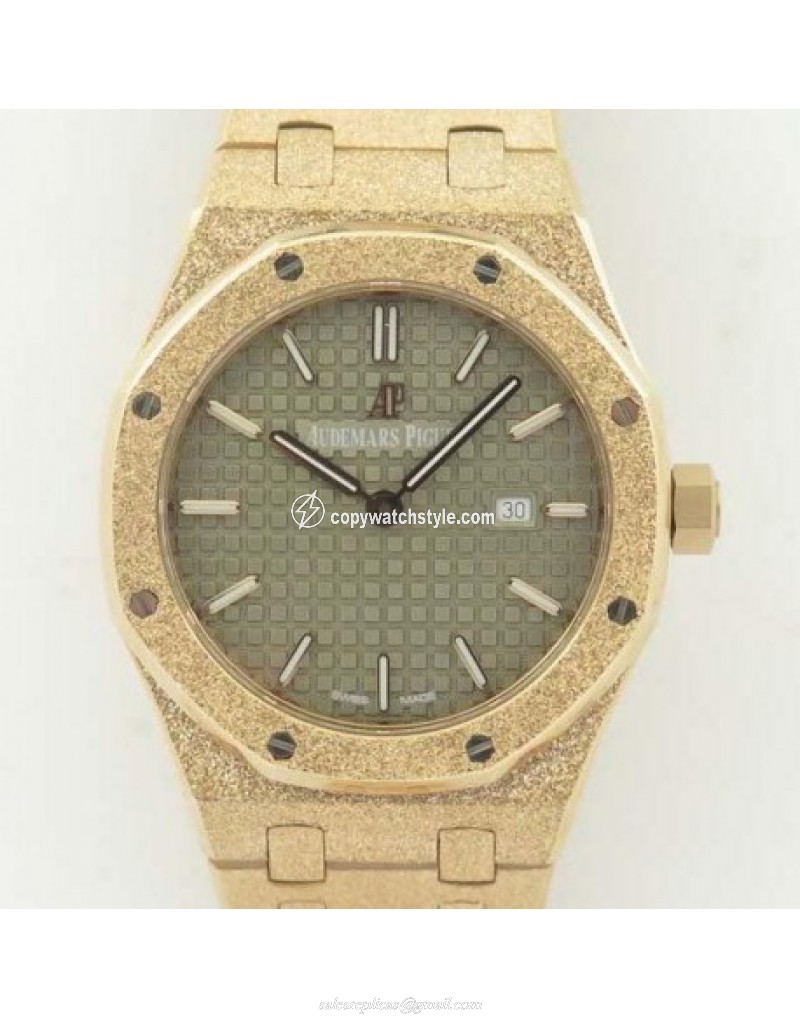 Audemars Piguet Royal Oak Frosted Gold Quartz 33MM 67653 OM Rose Gold Green Audemars Piguet Royal Oak Frosted Gold Quartz 33MM 67653 OM Rose Gold Green