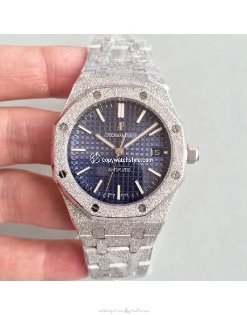 Audemars Piguet Royal Oak Frosted Gold 37MM 15454 JH Stainless Steel Blue Audemars Piguet Royal Oak Frosted Gold 37MM 15454 JH Stainless Steel Blue