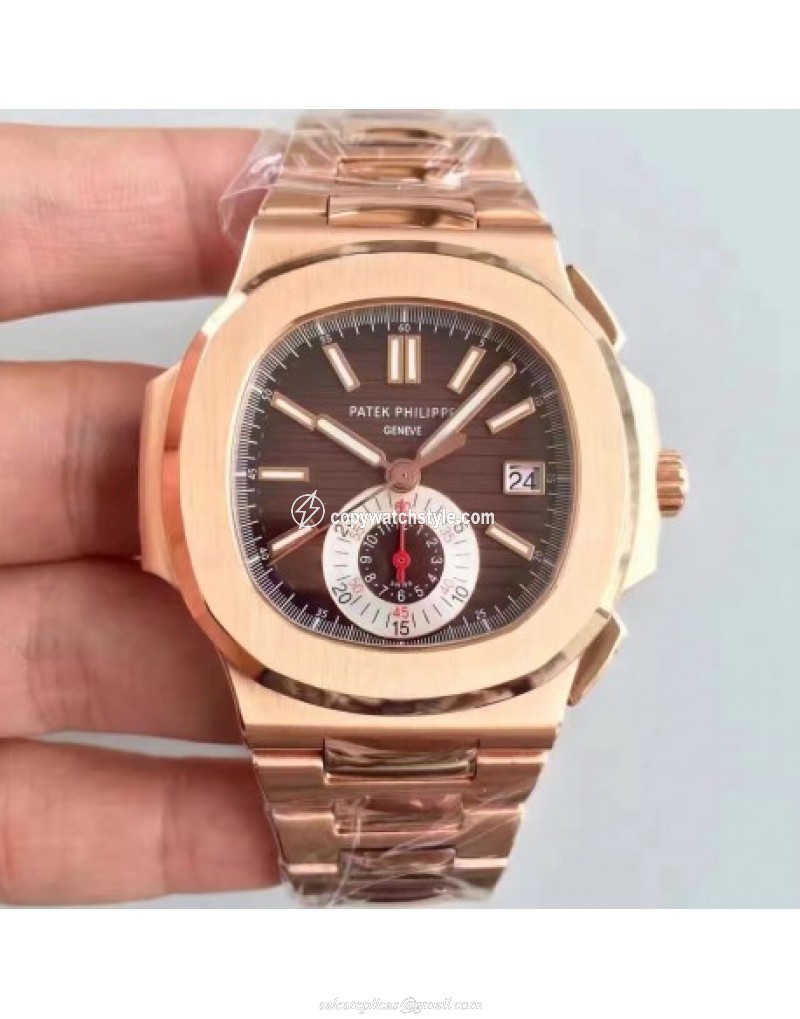 Patek Philippe Nautilus Chronograph 5980R JF Rose Gold Brown Patek Philippe Nautilus Chronograph 5980R JF Rose Gold Brown