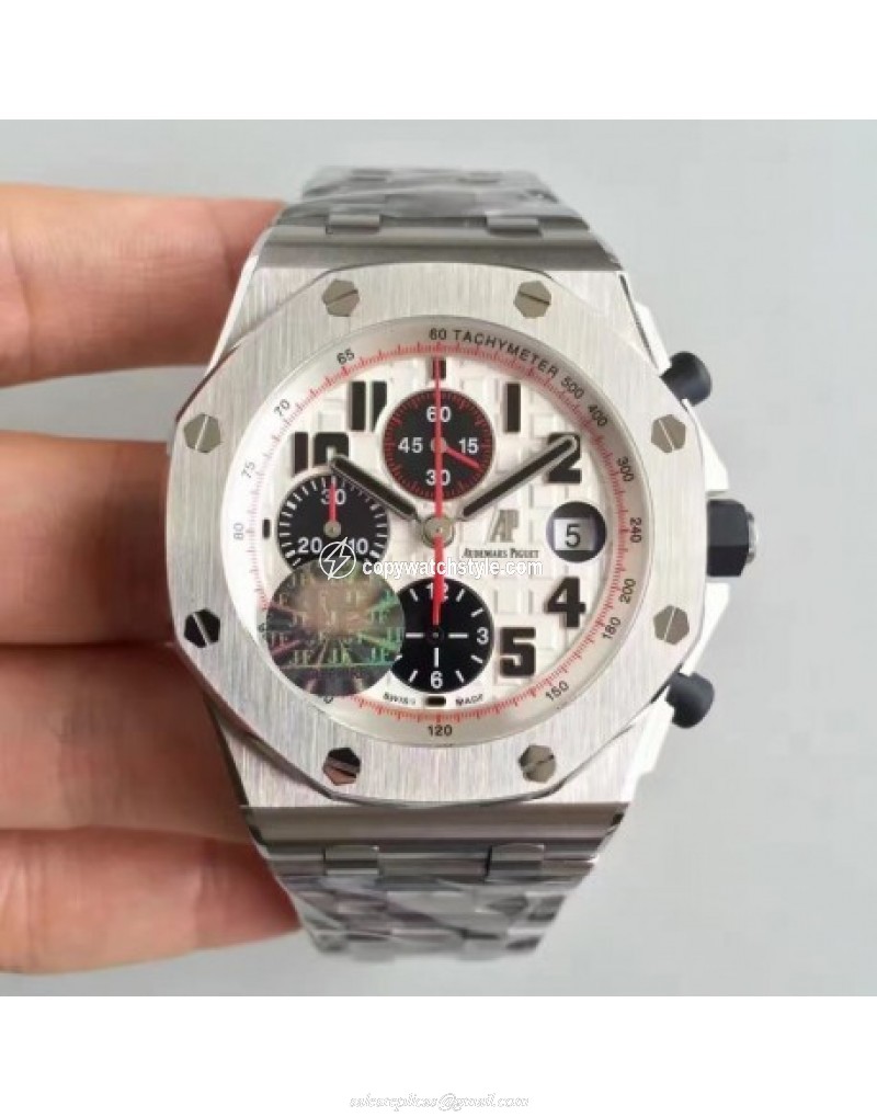 Audemars Piguet Royal Oak Offshore Panda 26170ST.OO.D101CR.02 JF V2 Stainless Steel White Audemars Piguet Royal Oak Offshore Panda 26170ST.OO.D101CR.02 JF V2 Stainless Steel White