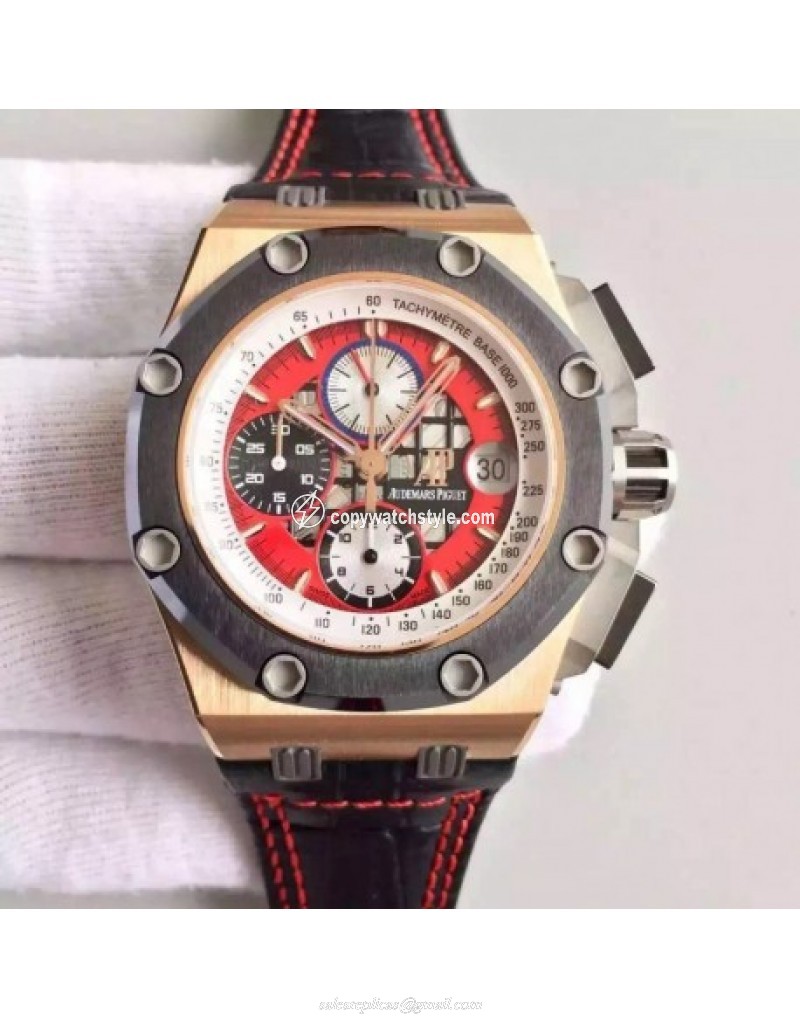 Audemars Piguet Royal Oak Offshore Rubens Barrichello II 26284RO.OO.D002CR.01 JF V2 Rose Gold Red 