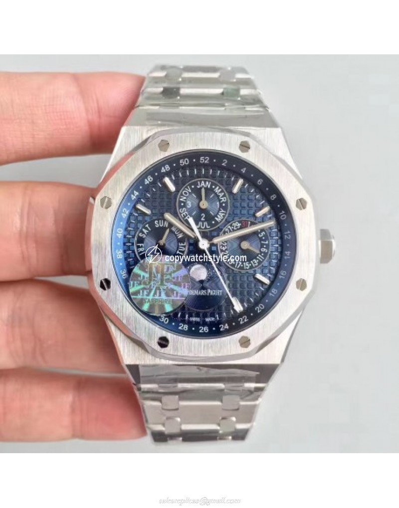 Audemars Piguet Royal Oak Perpetual Calendar 41MM 26574ST.OO.1220ST.02 JF Stainless Steel Blue Audemars Piguet Royal Oak Perpetual Calendar 41MM 26574ST.OO.1220ST.02 JF Stainless Steel Blue