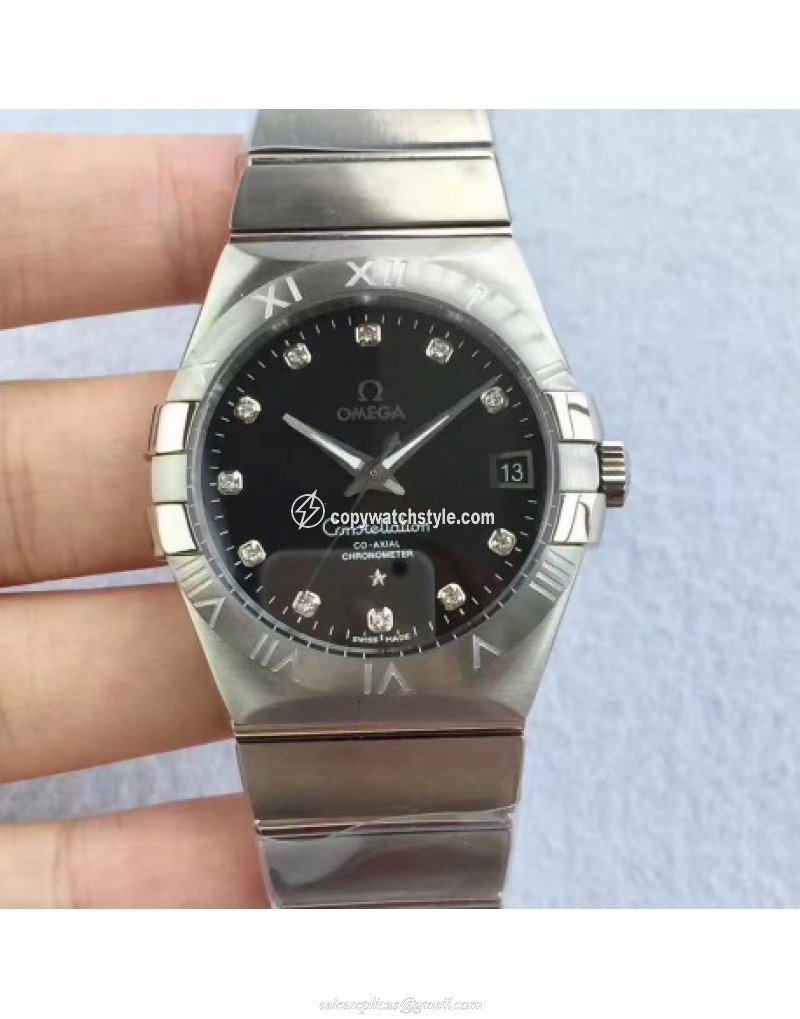 Omega Constellation 123.10.38.21.51.001 38MM SSS Stainless Steel Black Omega Constellation 123.10.38.21.51.001 38MM SSS Stainless Steel Black