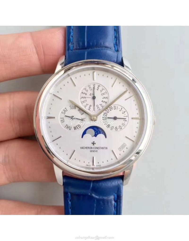 Vacheron Constantin Patrimony Perpetual Calendar 43175/000P-B190 BF Stainless Steel Silver 