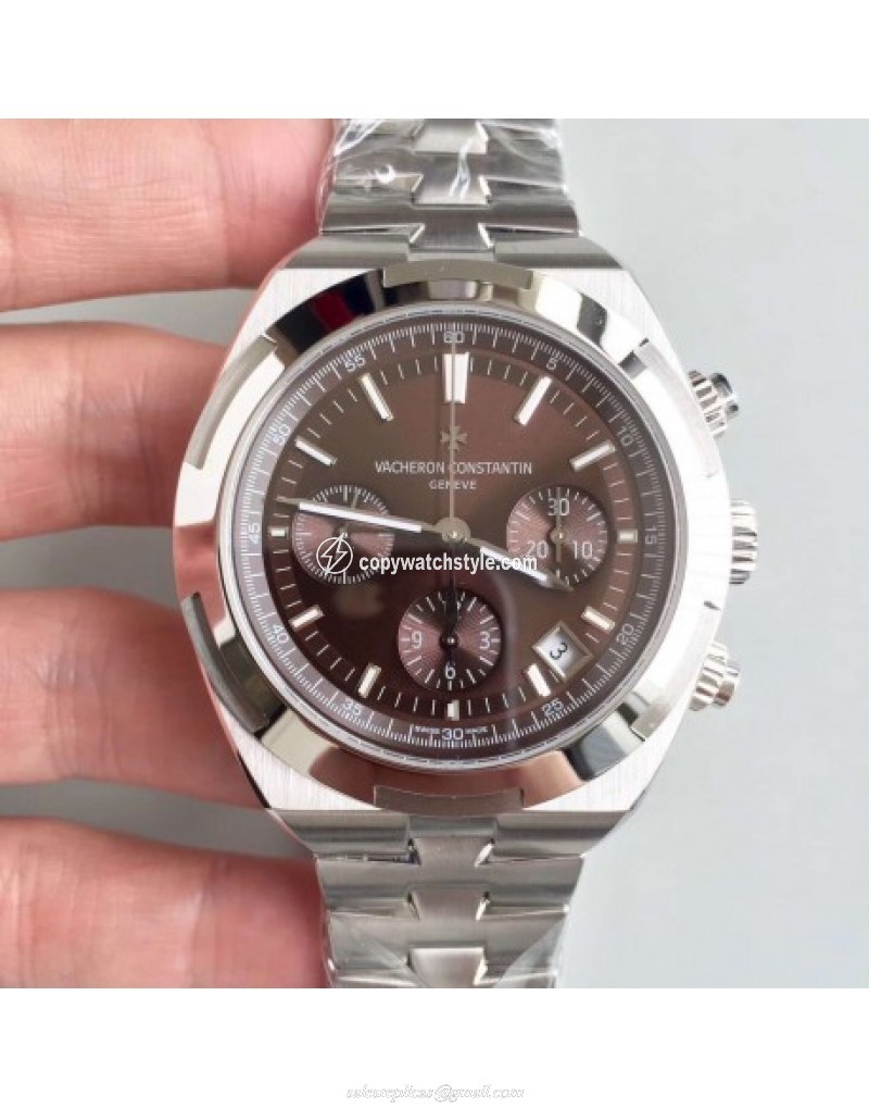 Vacheron Constantin Overseas Chronograph 5500V/110A-B147 JF Stainless Steel Chocolate Vacheron Constantin Overseas Chronograph 5500V/110A-B147 JF Stainless Steel Chocolate