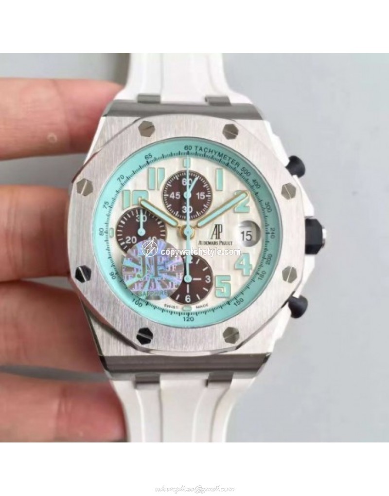 Audemars Piguet Royal Oak Offshore Montauk Highway 26187ST.OO.D801CR.01 JF V2 Stainless Steel White Audemars Piguet Royal Oak Offshore Montauk Highway 26187ST.OO.D801CR.01 JF V2 Stainless Steel White