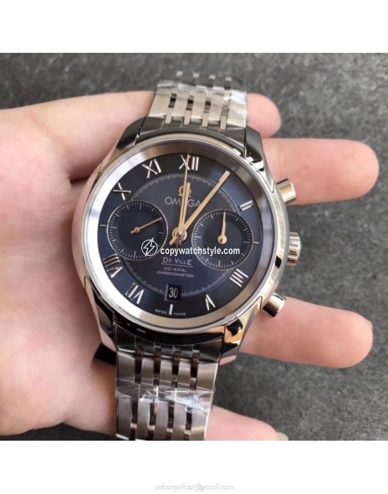 Omega De Ville Co-Axial Chronograph 42MM 431.10.42.51.03.001 OM Stainless Steel Blue Omega De Ville Co-Axial Chronograph 42MM 431.10.42.51.03.001 OM Stainless Steel Blue