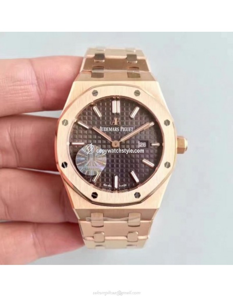 Audemars Piguet Royal Oak 15450 JF Rose Gold Brown 