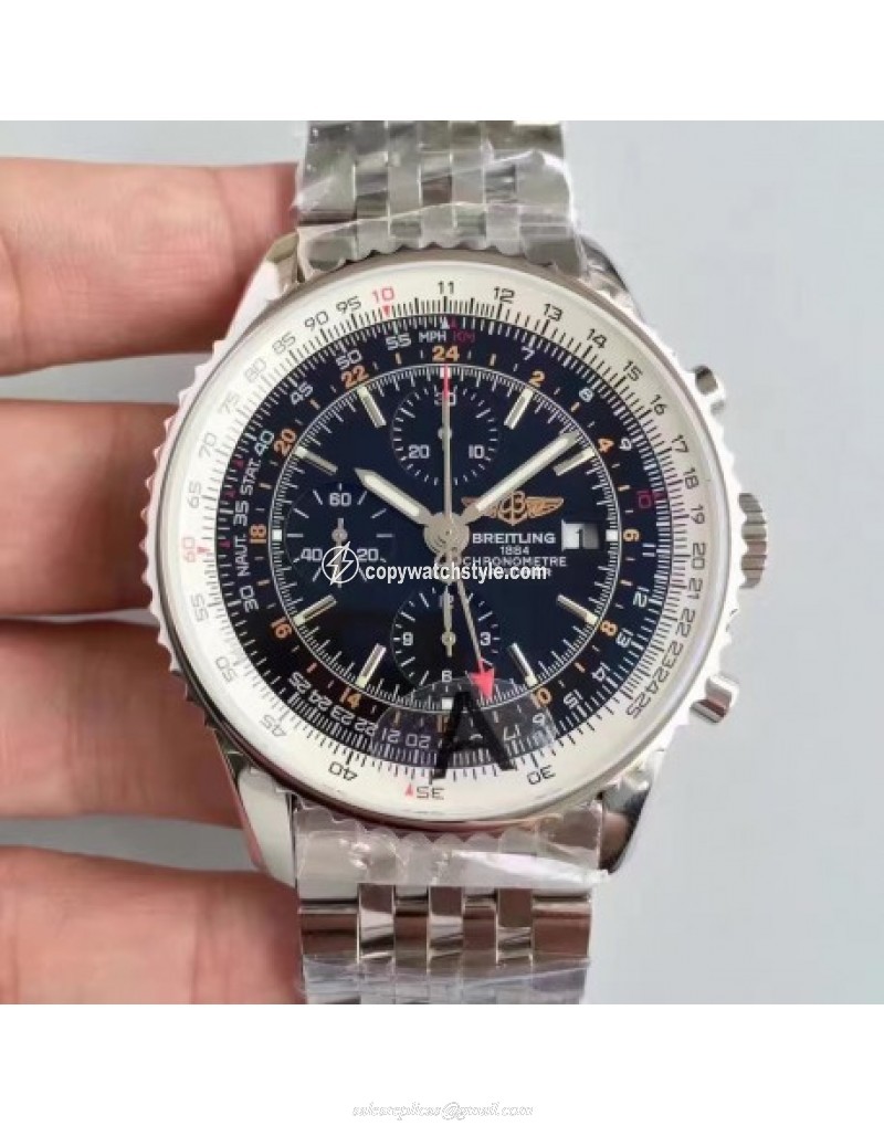 Breitling Navitimer World A2432212/B726-443A JF Stainless Steel Black Breitling Navitimer World A2432212/B726-443A JF Stainless Steel Black
