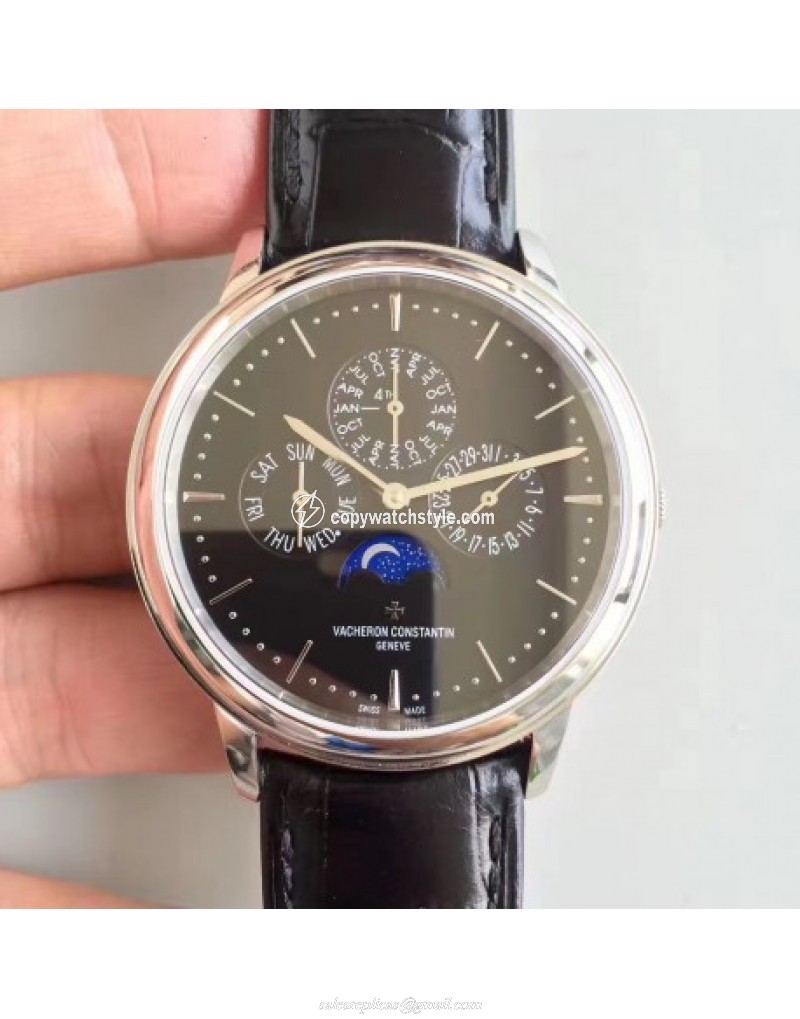 Vacheron Constantin Patrimony Perpetual Calendar 43175/000P-B190 BF Stainless Steel Black 