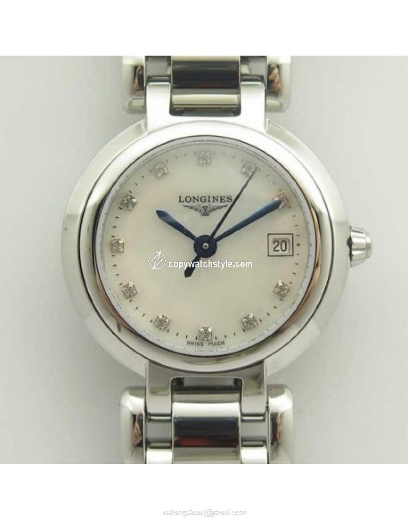 Longines Primaluna Elegant Ladies L8.110.4.87.6 GS Stainless Steel Mother Of Pearl 