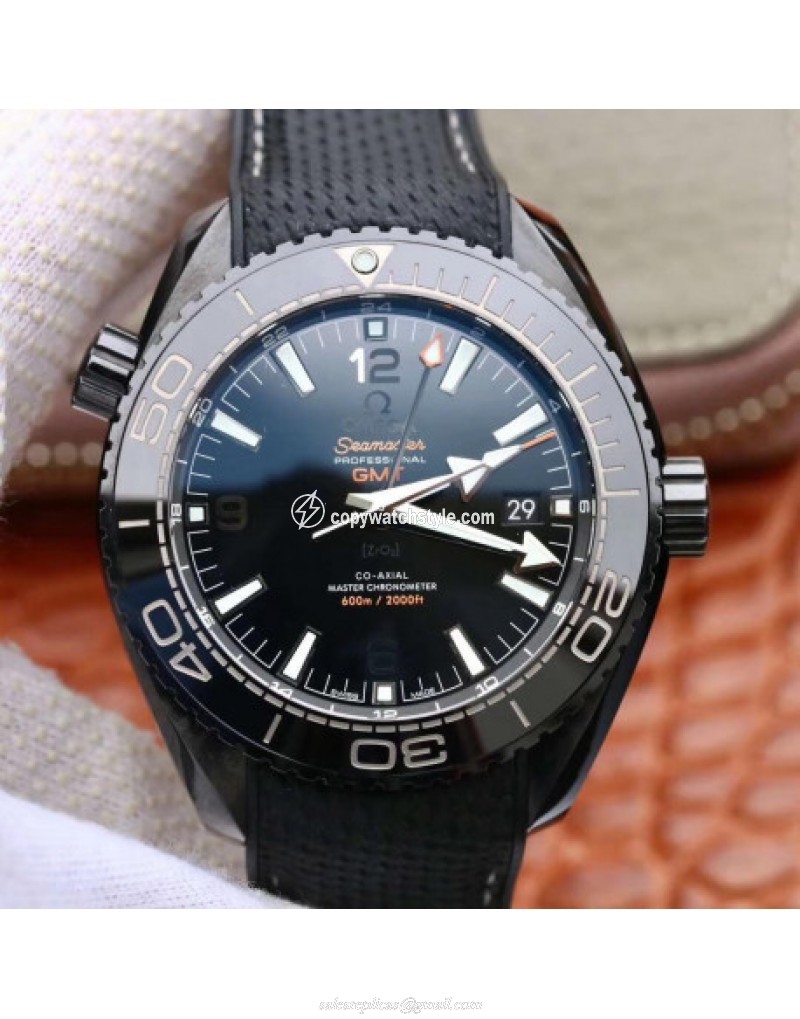 Omega Seamaster Planet Ocean 600M GMT Deep Black 215.92.46.22.01.001 VS PVD Black 