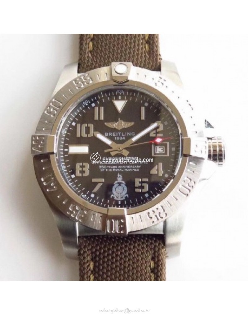 Breitling Avenger Seawolf Royal Marines 350 Years Anniversary Noob Stainless Steel Black 