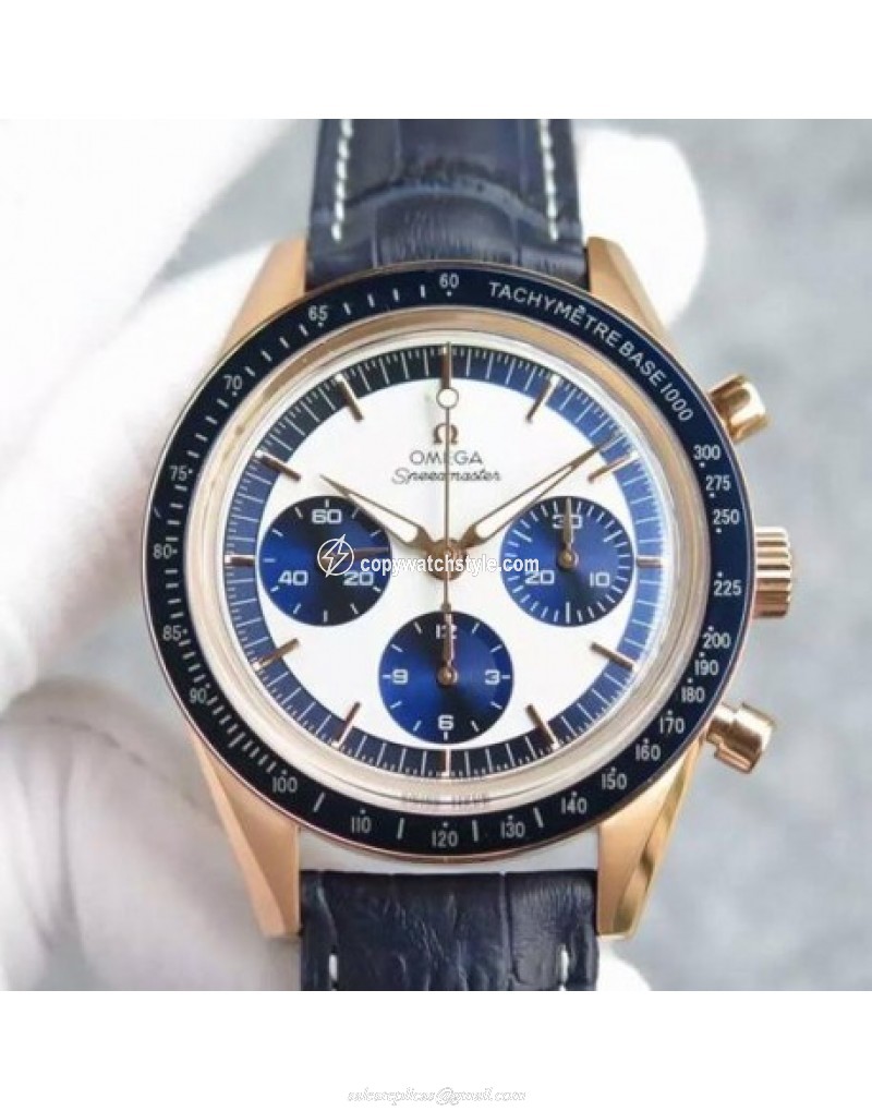 Omega Speedmaster Moonwatch Limited Edition Rose Gold White & Blue Omega Speedmaster Moonwatch Limited Edition Rose Gold White & Blue