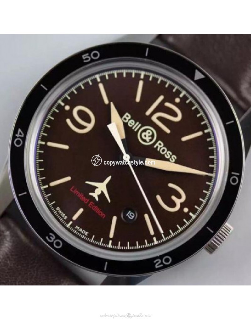 Bell & Ross Falcon 50Th Anniversary Stainless Steel Brown 
