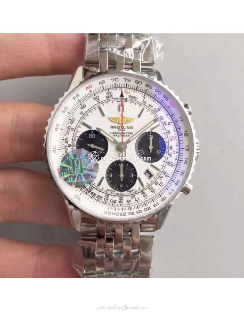 Breitling Navitimer 01 AB0121211G1A1 JF Stainless Steel White Breitling Navitimer 01 AB0121211G1A1 JF Stainless Steel White