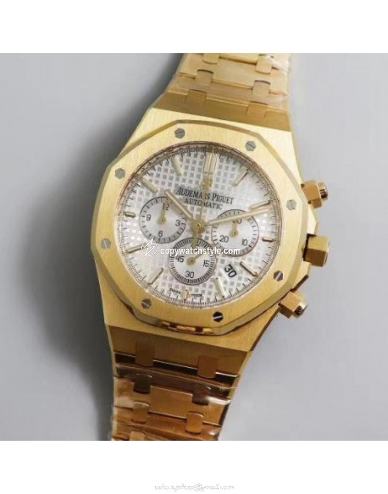 Audemars Piguet Royal Oak Chronograph 26331 OM Yellow Gold Silver Audemars Piguet Royal Oak Chronograph 26331 OM Yellow Gold Silver