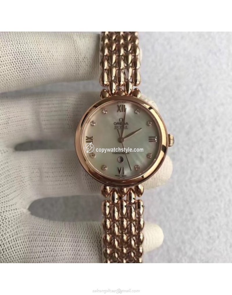 Omega De Ville Dewdrop 424.50.33.20.05.002 XF Rose Gold Mother Of Pearl Omega De Ville Dewdrop 424.50.33.20.05.002 XF Rose Gold Mother Of Pearl
