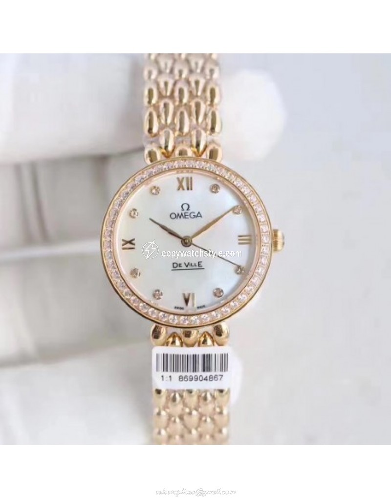 Omega De Ville Dewdrop 424.55.27.60.55.006 XF Yellow Gold & Diamonds Mother Of Pearl Omega De Ville Dewdrop 424.55.27.60.55.006 XF Yellow Gold & Diamonds Mother Of Pearl