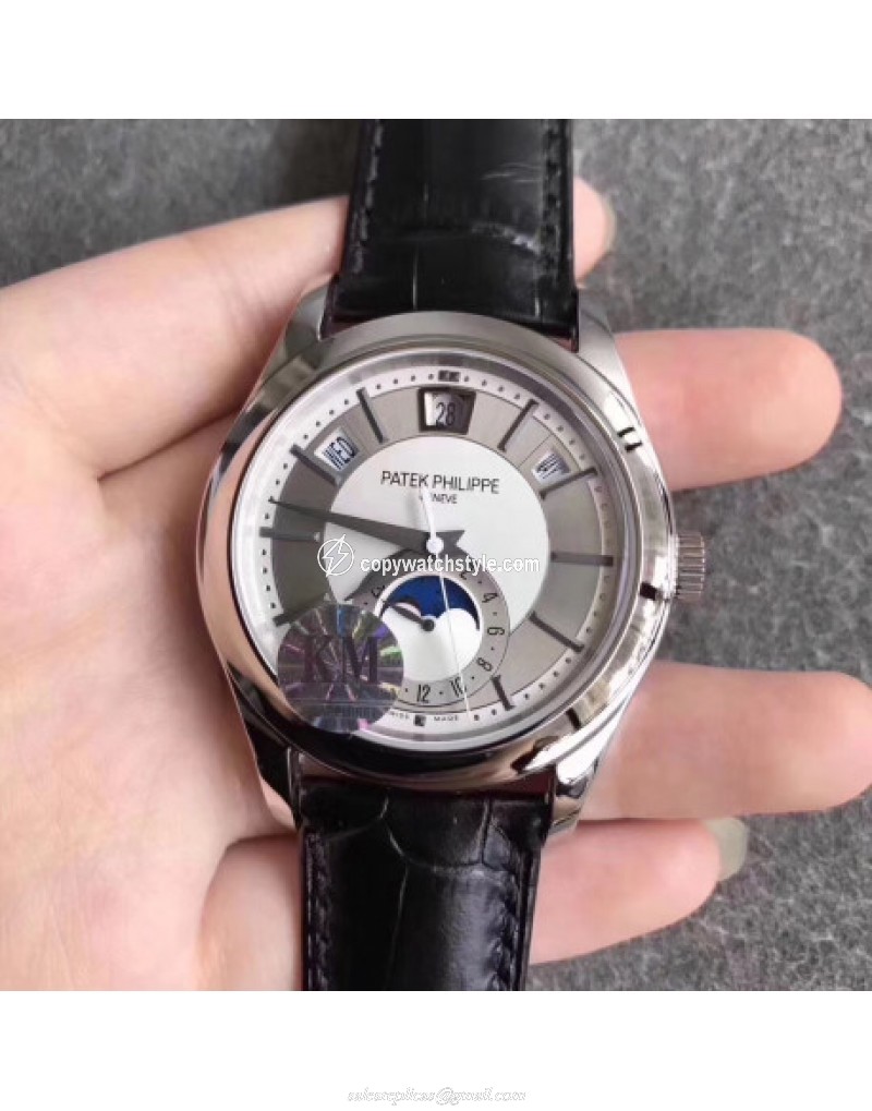 Patek Philippe Annual Calendar 5205G-001 KM Stainless Steel White & Rhodium Patek Philippe Annual Calendar 5205G-001 KM Stainless Steel White & Rhodium