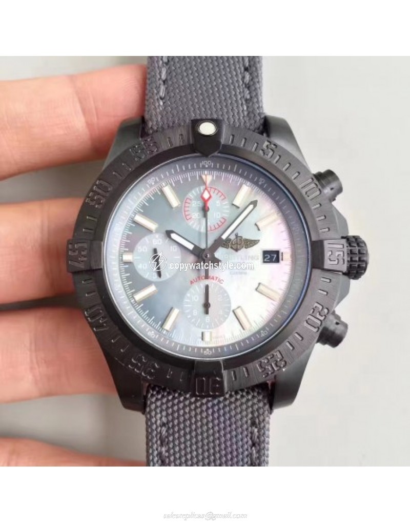 Breitling Avenger II USA Military Limited Edition M13371BU Noob PVD Mother Of Pearl 
