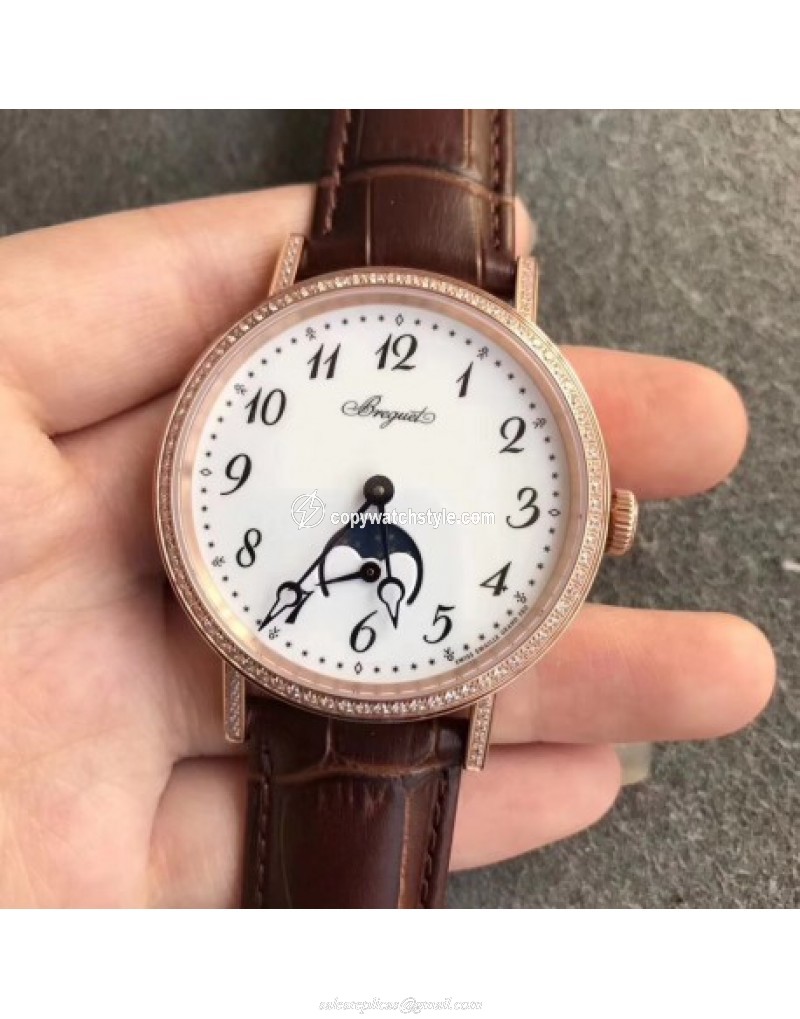 Breguet Classique Moonphase 9088BR/29/964/DD0D Noob Rose Gold & Diamonds White Breguet Classique Moonphase 9088BR/29/964/DD0D Noob Rose Gold & Diamonds White