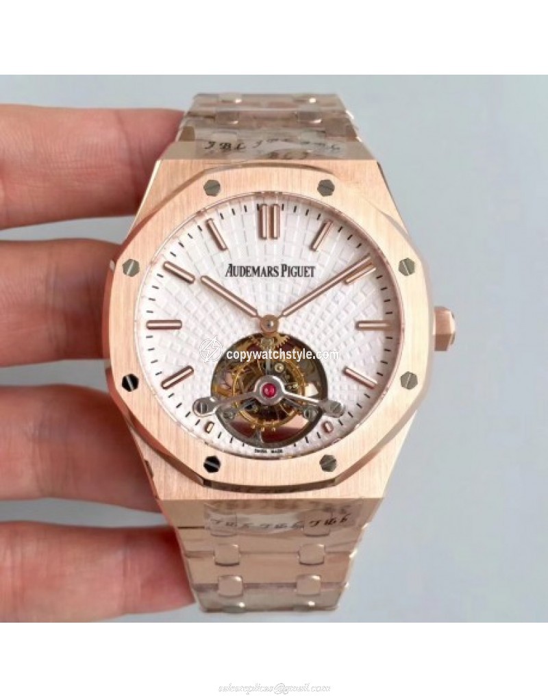 Audemars Piguet Royal Oak Tourbillon Extra Thin 26522 R8 Rose Gold White Audemars Piguet Royal Oak Tourbillon Extra Thin 26522 R8 Rose Gold White