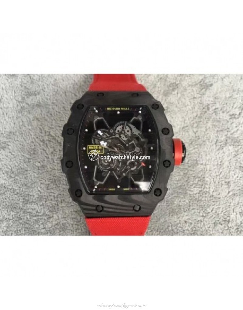 Richard Mille RM35-01 Rafael Nadal Forged Carbon Skeleton Black Richard Mille RM35-01 Rafael Nadal Forged Carbon Skeleton Black