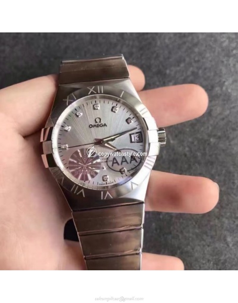 Omega Constellation 123.10.38.21.52.001 38MM V6 Stainless Steel Silver & Diamonds Omega Constellation 123.10.38.21.52.001 38MM V6 Stainless Steel Silver & Diamonds